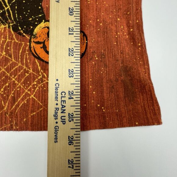 Studio Collection Halloween 3/4 Sleeve Shirt Orange Rhinestones Women's Size L - Picture 7 of 11